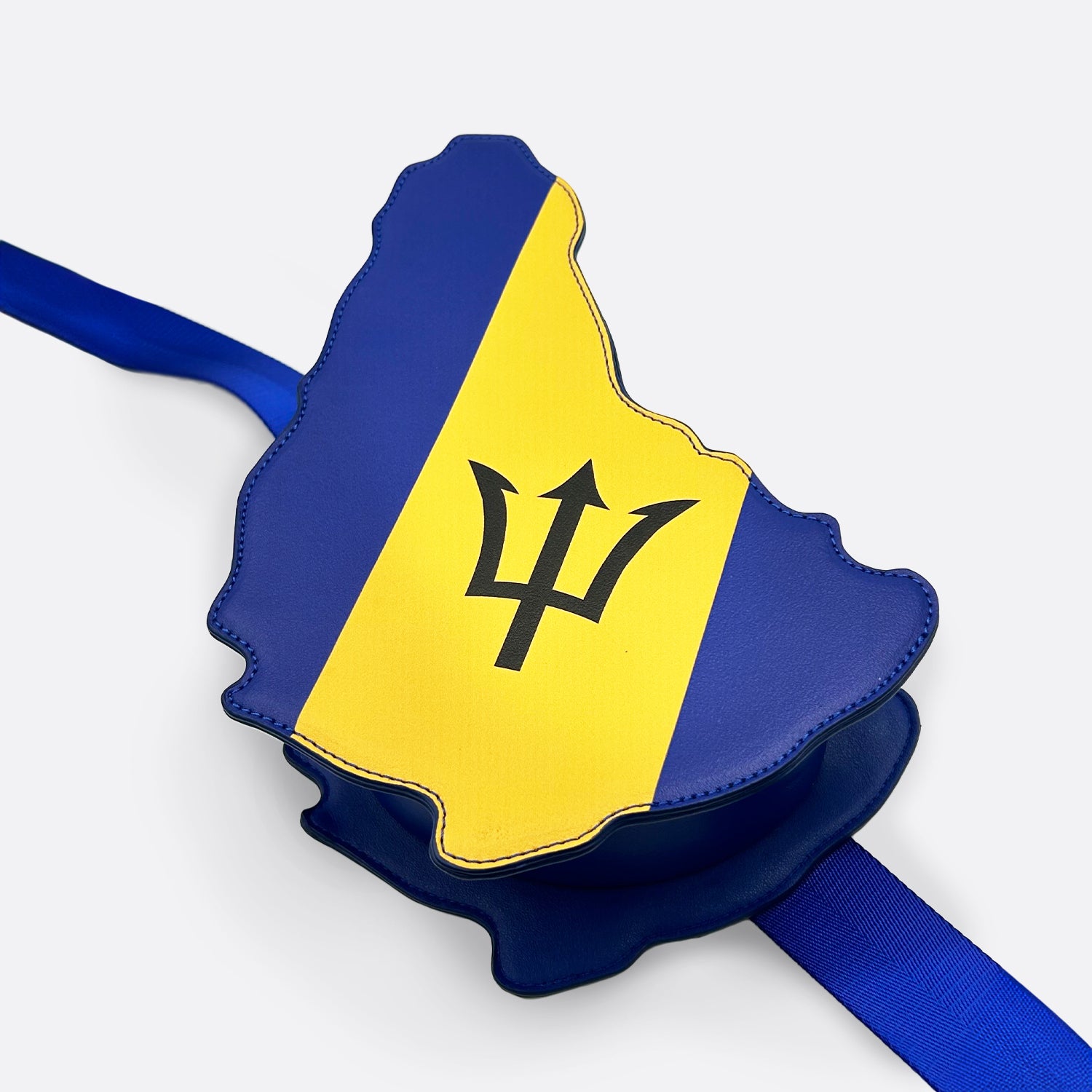 Barbados handbag, Bajan flag purse, blue yellow and black bag, Barbados heritage bag, Trident fashion, Crop Over festival bag, Bridgetown accessories, flag bag, cultural fashion, patriotic accessories, statement handbag, travel tote, unique designer bag, luxury flag bag, Caribbean pride, African heritage bag, national flag purse, ethnic fashion, vibrant handbags, bold fashion statement, handcrafted bags, cultural identity fashion, exclusive designer bags