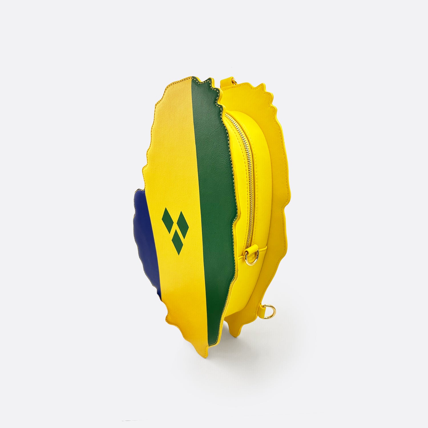 flag bag, cultural fashion, patriotic accessories, statement handbag, travel tote, unique designer bag, luxury flag bag, Caribbean pride, African heritage bag, national flag purse, ethnic fashion, vibrant handbags, bold fashion statement, handcrafted bags, cultural identity fashion, exclusive designer bags, St. Vincent handbag, Vincy pride bag, St. Vincent and the Grenadines purse, green yellow and blue bag, Caribbean heritage fashion, Kingstown tote